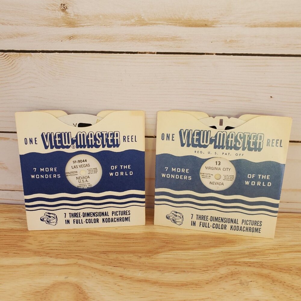 VTG 1952 View-Master Reels Las Vegas & Virginia City Nevada Sawyers Kodachrome